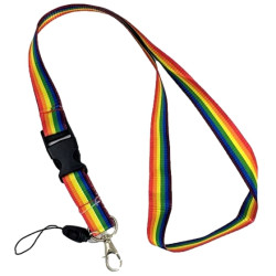 Pride Items Cordon Rainbow avec Clip 50cm